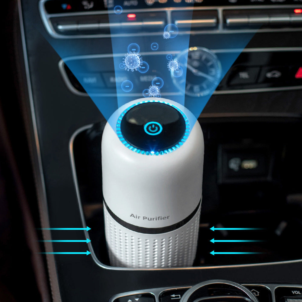Purificatore d'aria per auto portatile – Ionizzatore silenzioso e ricaricabile USB