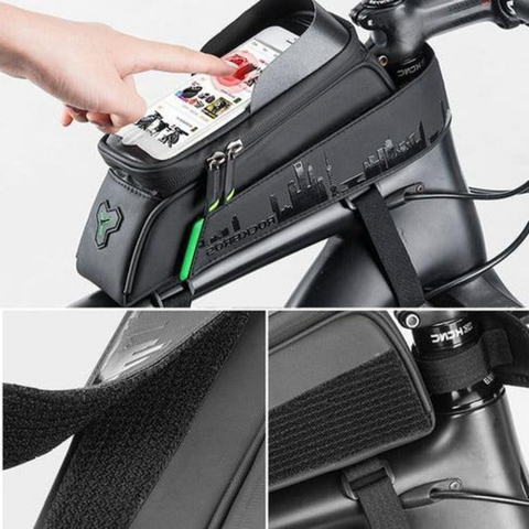 Sacou impermeabil pentru bicicletă – Suport pentru telefon și depozitare practică