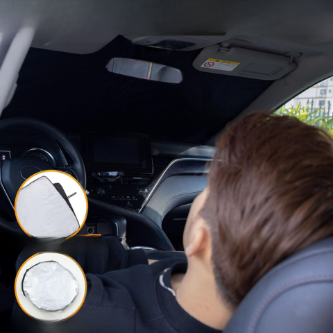 Tendalino Pieghevole per Parabrezza — Compatibile con 2 e 4 Porte