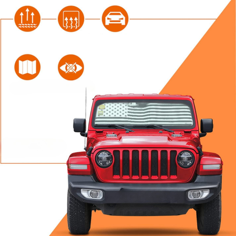 Parasole pare-brise bandiera americana — Stile unico e protezione dal calore