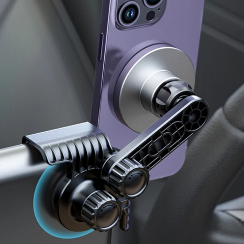 Soporte Teléfono Para Tesla — Fijación Magnética Y Carga Inalámbrica