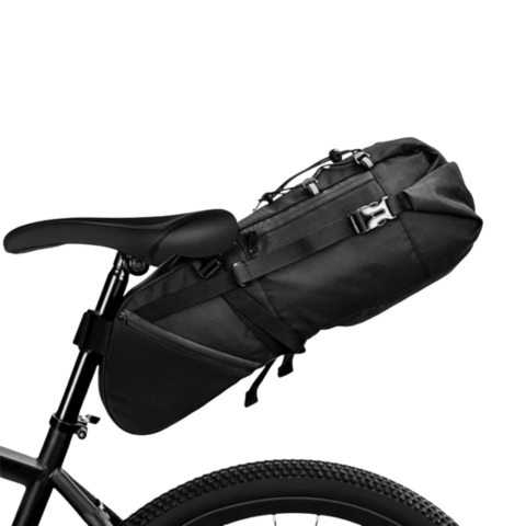 Bolsa de sillín de bicicleta de gran capacidad — impermeable y reflectante