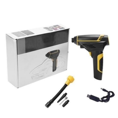 Przenośna sprężarka powietrza do samochodu – wyświetlacz cyfrowy i światło LED