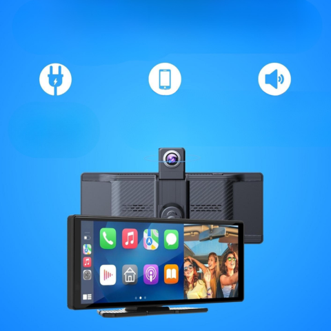 Pantalla de Coche Multifuncional – Soporte para Cámara de Reversa y Control por Voz