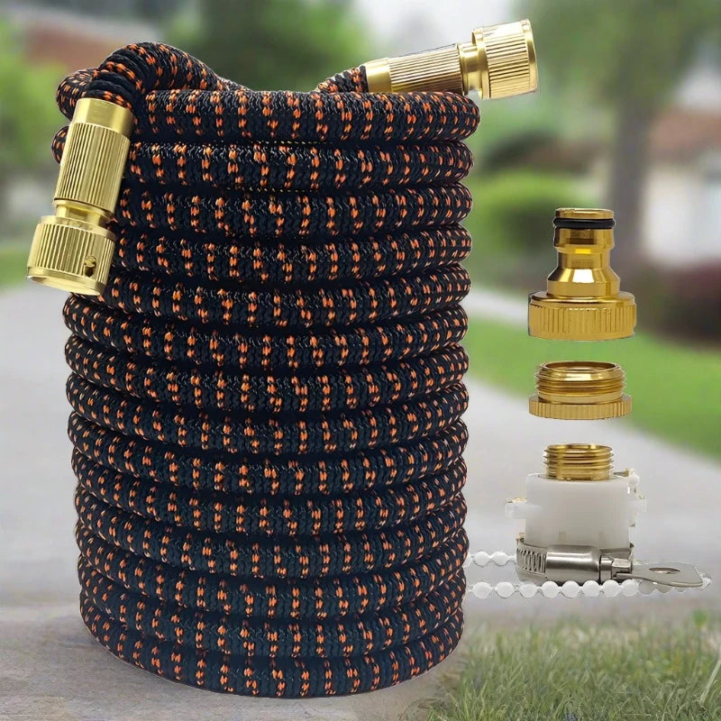 Manguera de Riego Extensible — Multifuncional Con Pistola de Alta Presión