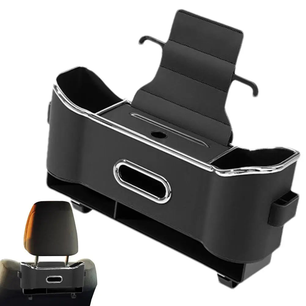 Bakseteorganisator med kroker og oppbevaringsboks - Optimalisert plass og ryddig bil