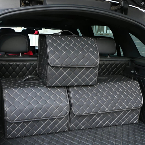 Cofre de Almacenamiento de Auto – Estilo Lujo y Gran Capacidad 