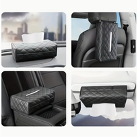PU Leather Car Tissue Box – Sun Visor or Headrest Mount