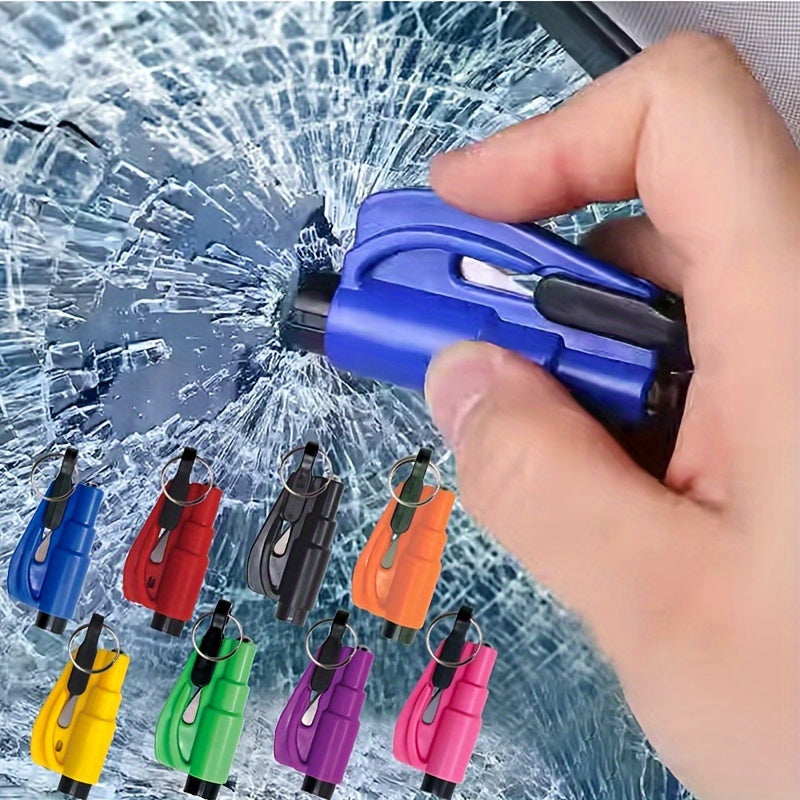 Herramienta de Seguridad Compacta — Rompe-Ventanas y Corta-Cinturones 
