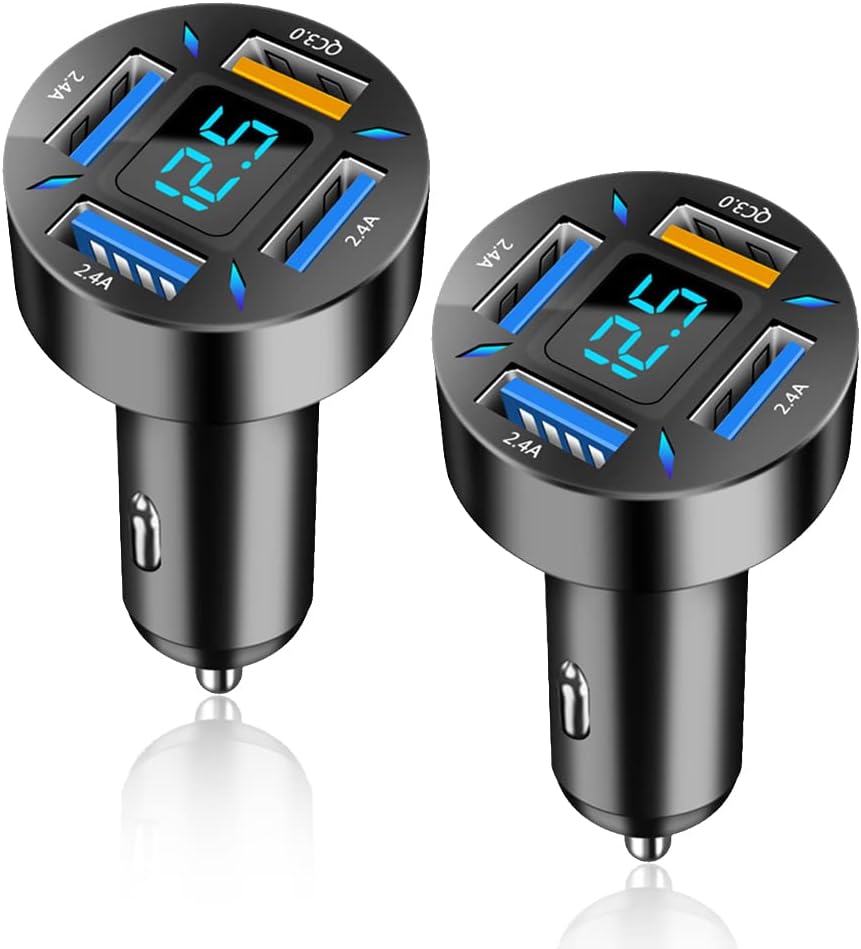شاحن ولاعة السجائر العالمي ومتعدد USB 