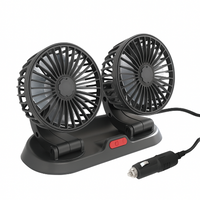 Autoventilator mit zwei Köpfen - USB-Anschluss oder Zigarettenanzünder