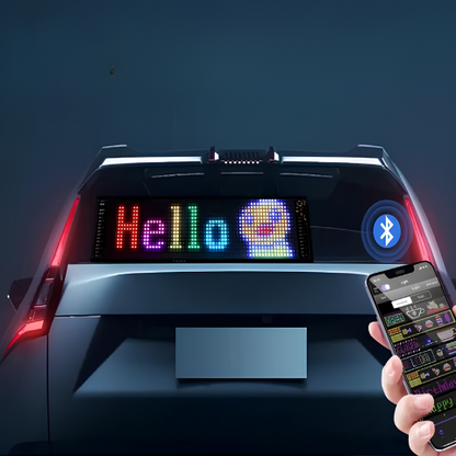 LED-näyttö autoa varten – Mukautetut viestit ja emotikonit 