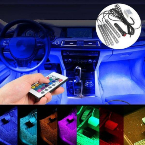 Interior LED Strips For Car – Remote Control And Easy Installation 