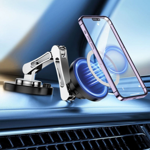 Soporte de Teléfono para Coche – Fijación Potente y Ajustable 