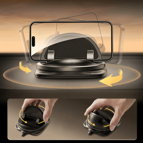 Soporte de Teléfono para Coche — Ajustable y Estabilidad Reforzada 