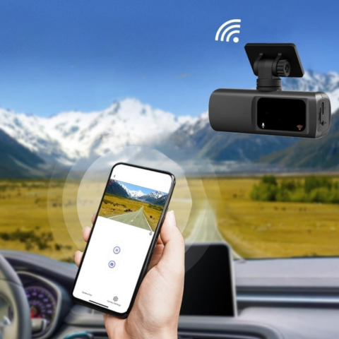 Dashcam Dvojitý Objektív – Úplný Dohľad a WiFi Pripojenie 