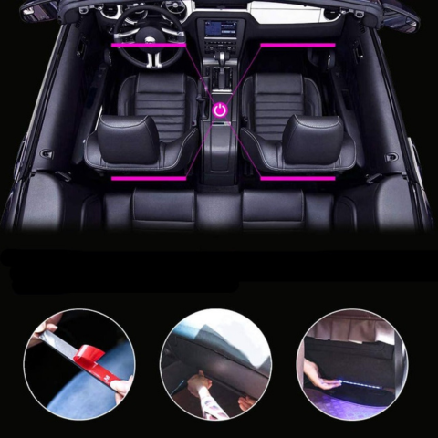 Kit LED Atmosfera Auto – Luci Multicolori Reattive al Suono 