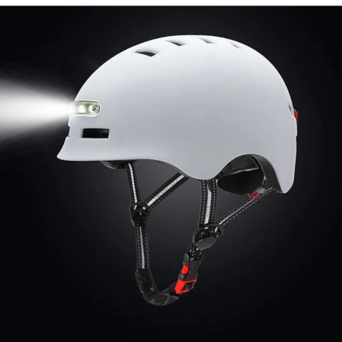 Cască de bicicletă urbană – Cu iluminare LED frontală și posterioară 