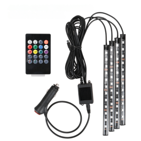 Interior LED Strips For Car – Remote Control And Easy Installation 