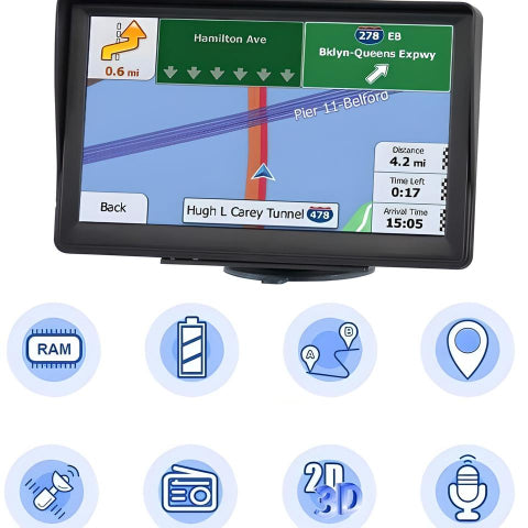 Multifunkčný GPS vozidlo – Presné trasy a hlasové navádzanie 