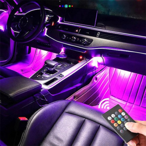 Illuminazione LED Multicolore Per Abitacolo Auto – Controllo Remoto 