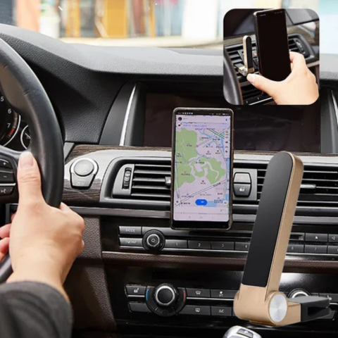 Soporte De Teléfono Para Coche Plegable — Confort Y Seguridad Al Conducir 