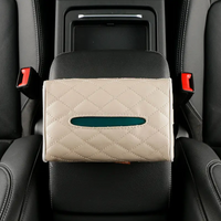 PU Leather Car Tissue Box – Sun Visor or Headrest Mount