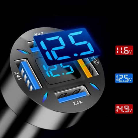 شاحن ولاعة السجائر العالمي ومتعدد USB 