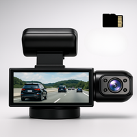 Dashcam Dobbelt Full HD Bil - Nattesyn + Indvendig Kamera 