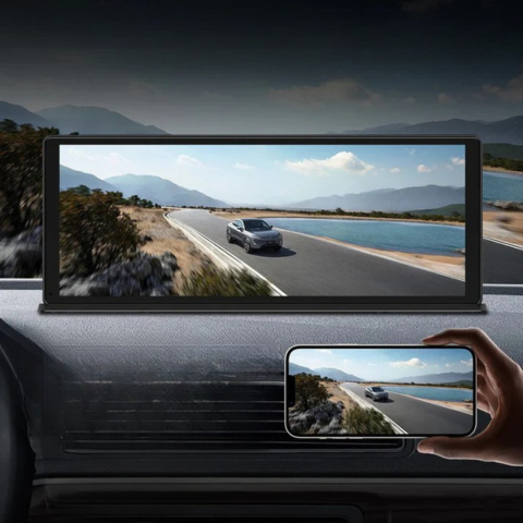 11,3-tommers berøringsskjerm med 4K dashbordkamera og 1080p ryggekamera - ultraklart bilde og jevn kjøring