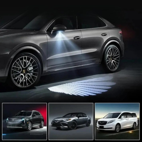 Lumina ușii mașinii cu aripi de înger - efect vizual și stil unic