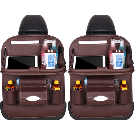 Organizador De Asiento Trasero De Coche Con Mesa Plegable — Fácil De Instalar Y Duradero 
